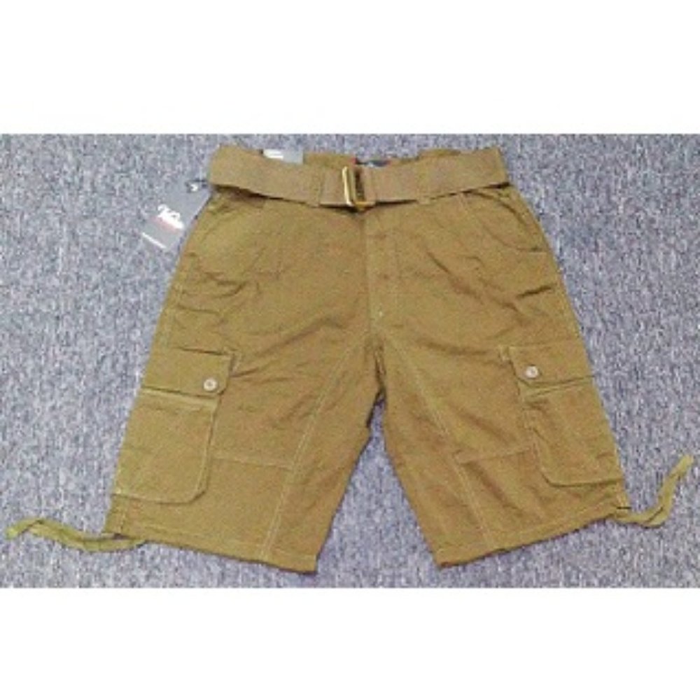🆕 FASHION TWILL CARGO SHORTS WITH DRAW-STRINGS - OLIVE GREEN - MEN